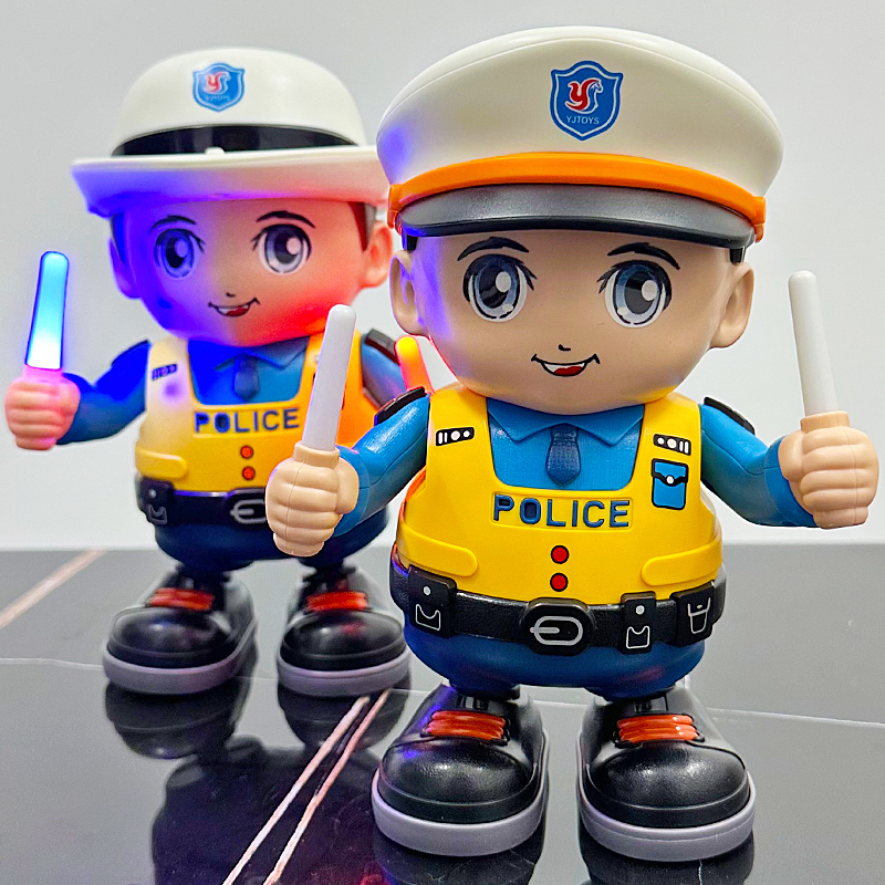 宝宝益智声光跳舞警察玩具
