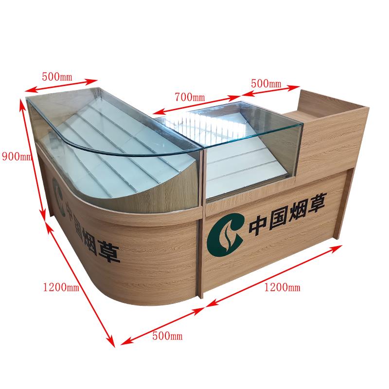 超市烟柜玻璃展示柜收银台一体便利店木质烟柜烟酒柜背柜组合定制