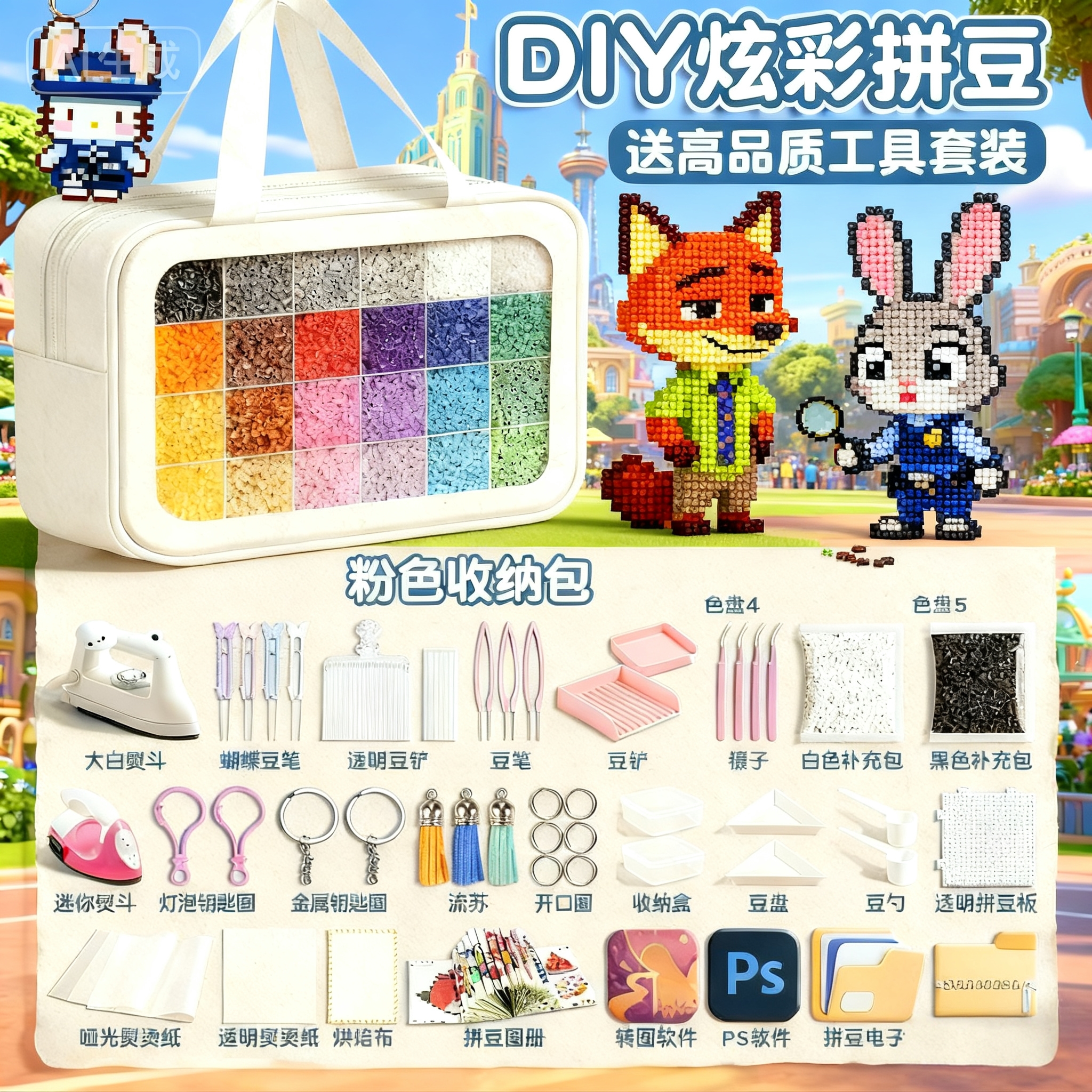 【拼豆豆】手工DIY材料包