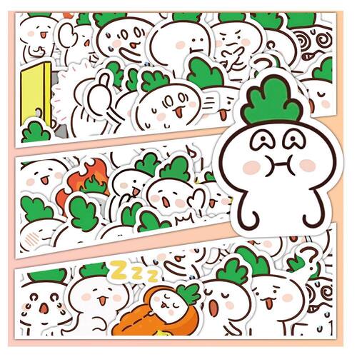 卡通趣味萝卜可爱表情包贴纸