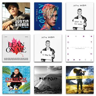177张贾斯汀比伯专辑封面贴纸justinbieber歌手音乐封面ins风贴画