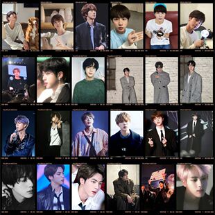 189张BTS防弹少年团金硕珍拍立得贴纸高颜值明星周边手账装饰贴画