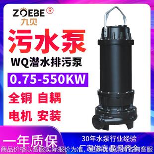大功率排污泵 100120-50-37自动控制大流量污水防汛潜污泵