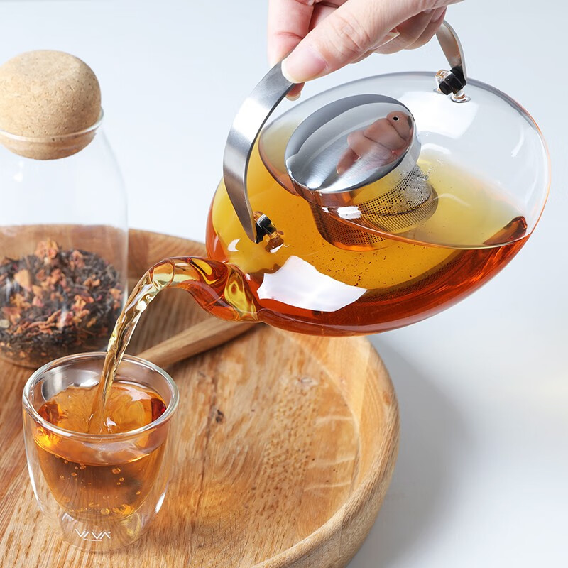 丹麦玻璃茶壶围炉煮茶室花茶红茶品茗电陶炉加热