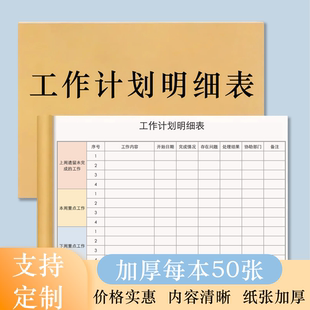 工作计划明细表工作周报日报每日要事记录本工作内容总结登记簿公司企业单位员工报告表今日待办事项清单定制