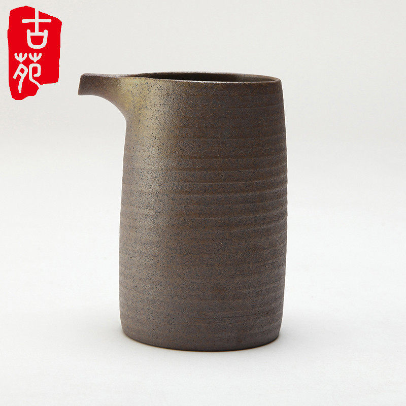 紫砂粗陶 柴烧古朴日式陶瓷分茶器 匀杯功夫茶具分茶器