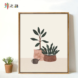 非之语数字油画 填色手工绘植物花卉简约休闲油彩画