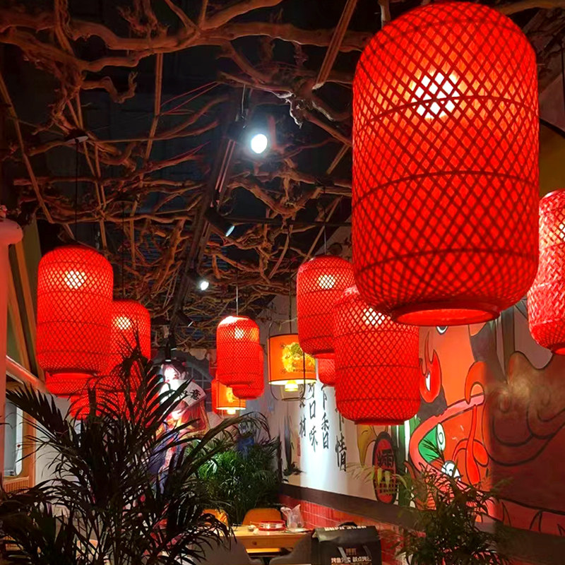 中式餐饮店网红灯笼吊灯 火锅饭店卡座走廊茶楼酒店仿古装饰灯具,家装灯饰光源,酒店/宴会厅/餐饮吊灯,淘宝优惠券,粉丝福利购,淘宝优惠卷