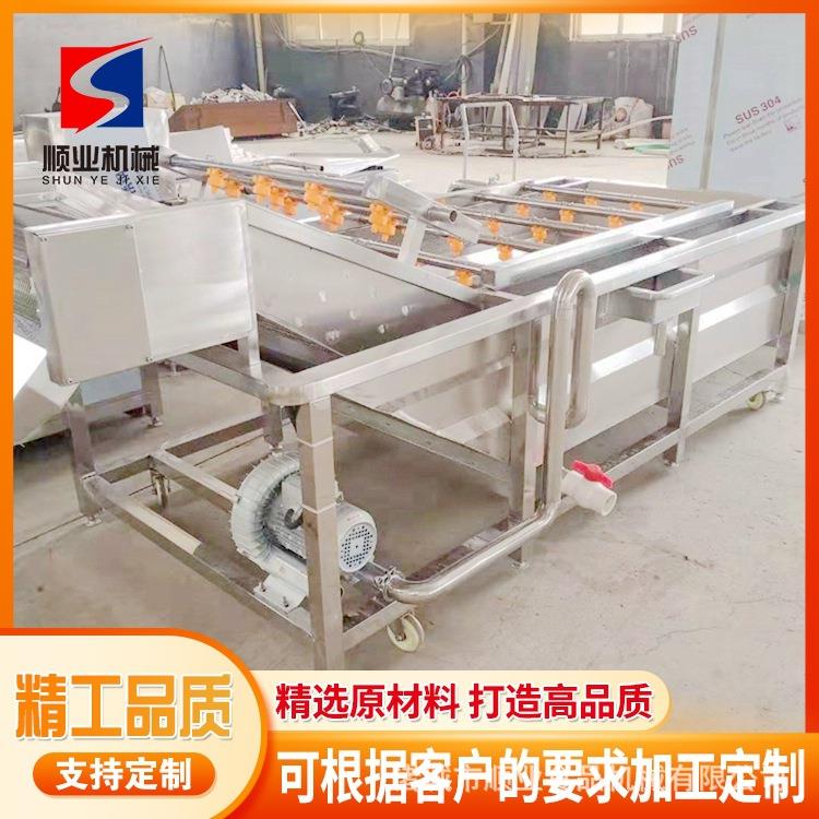 高压喷淋气泡清洗机 多功能丝瓜气泡清洗设备 全自动鼓泡清洗机