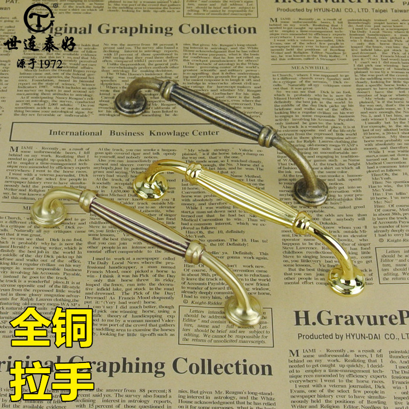 世连泰好拉手全欧式复古衣柜门黄金色家具拉手