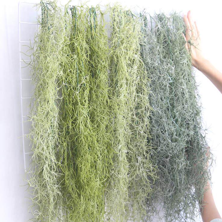 仿真空气草老人须绿植装饰植物绿色森系造景假花壁挂空中垂吊