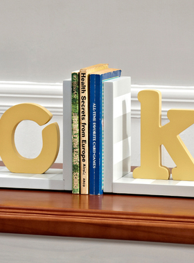 字母装饰品小书本书立儿童样板间书房家庭装饰家居饰品