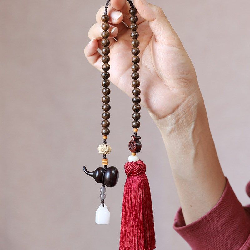 紫檀木葫芦汽车挂件车内后视镜流苏吊坠男女款平安创意高档挂饰品,汽车用品/电子/清洗/改装,车挂,淘宝优惠券,粉丝福利购,淘宝优惠卷