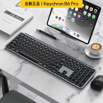 Keychron B6Pro三模键盘无线苹果Mac笔记本108键平板2.4G办公轻薄