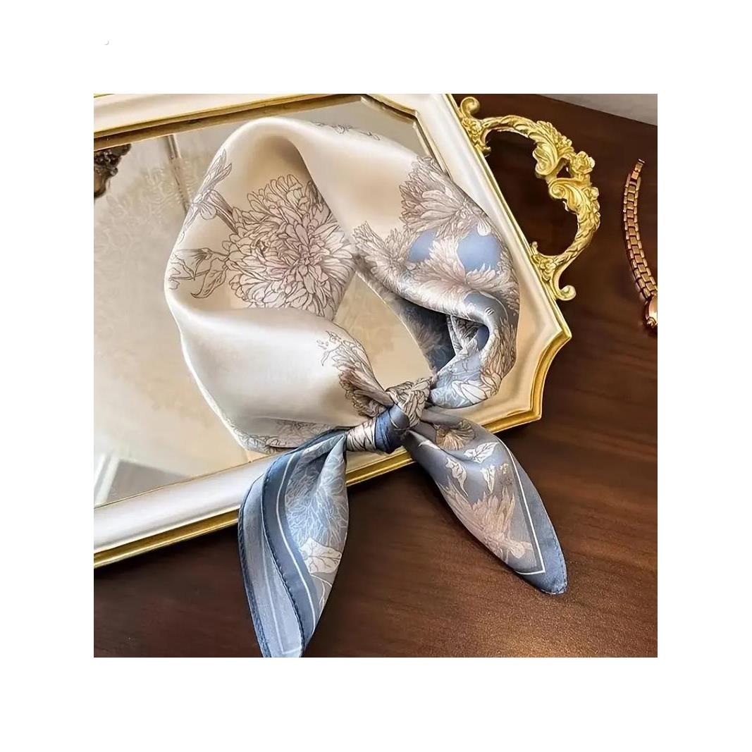 【牛仔马车】2025热卖新品丝巾系列时尚潮流风丝绒手感65方巾围巾