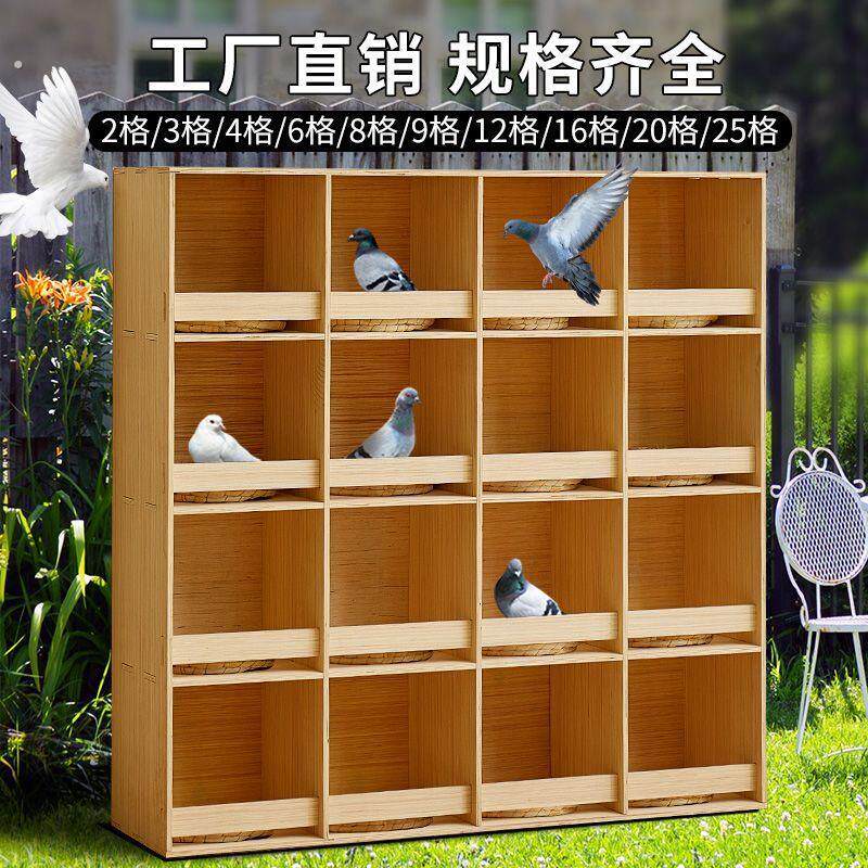 鸽子笼拼装箱实木加厚鸽子窝赛鸽巢箱信鸽养殖配对箱家用阳台鸽笼