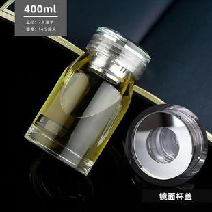 小容量玻璃杯高硼钢化500ml耐摔高温硼硅非双层玻璃单层男士 茶杯