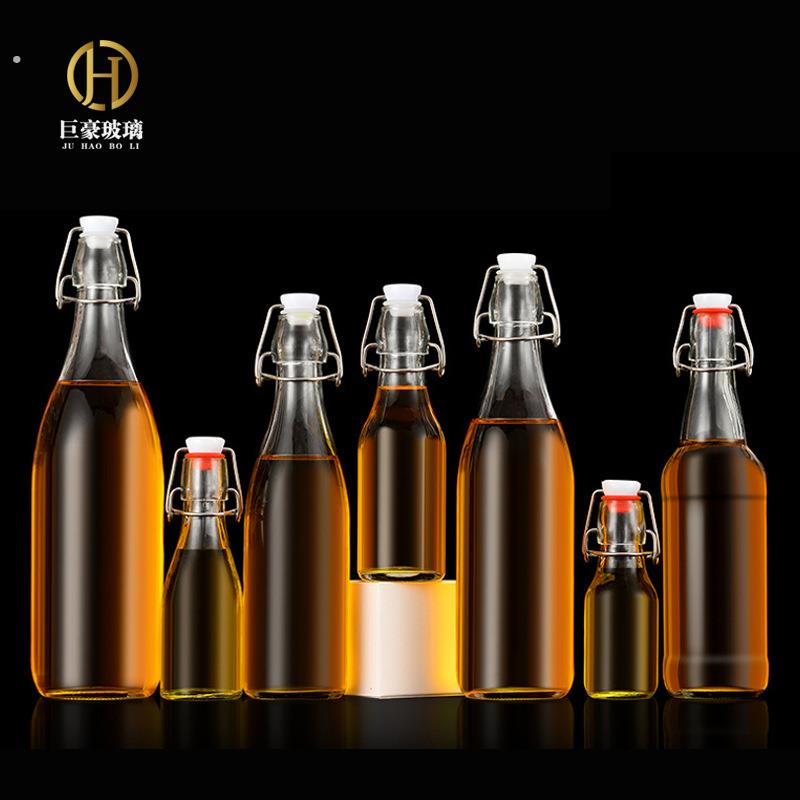 玻璃瓶酒瓶白酒冷萃食品级装酒容器密封洋酒果酒啤酒分装香油空瓶