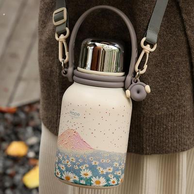 保温水壶大容量保温杯女生高颜值精致高级感泡茶不锈钢学生水杯子