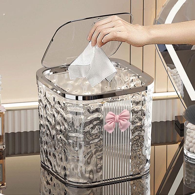 桌面垃圾桶迷你小号按压弹盖卧室书桌办公桌废纸篓化妆台上卫生桶