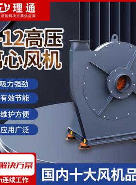 9-12高压离心风机锻冶熔炉鼓风化铁炉纸箱机械配套风压高运行稳定