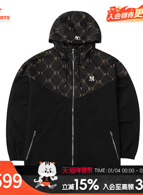 MLB男装女装新款运动服跑步健身训练服外套连帽夹克3ATRM0144