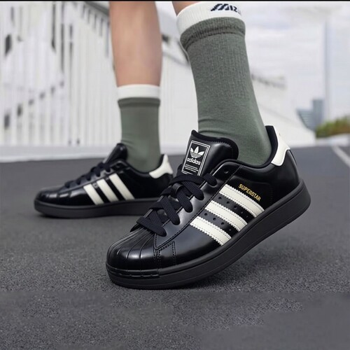 耶运动阿迪达斯adidas三叶草板鞋运动休闲鞋superstar II复古板鞋