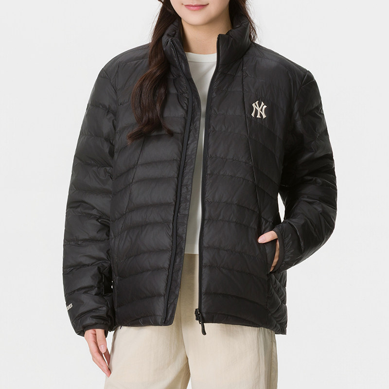 耶运动MLB男装女装2026冬季运动服羽绒服立领轻薄款情侣休闲外套