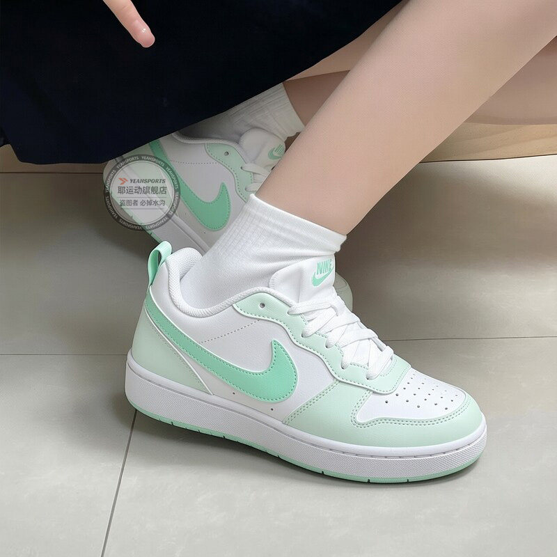 耶运动耐克正品女鞋大童鞋平底运动鞋夏季新款男女童NIKE COURT休图片