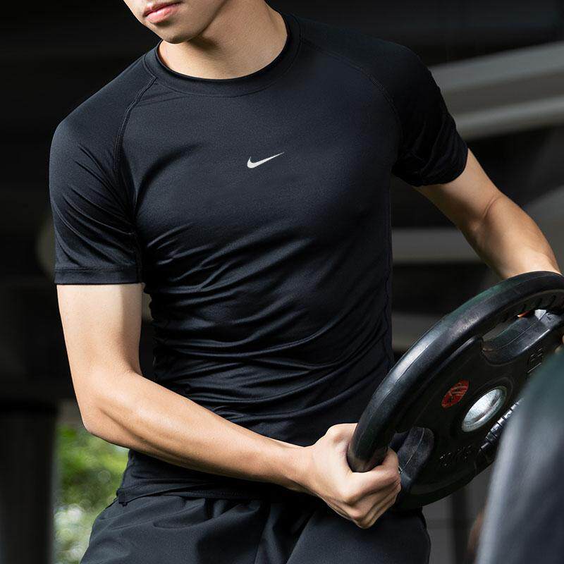 耶运动耐克男子速干短袖 Dri-Fit 圆领秋季新款健身紧身训练服T恤