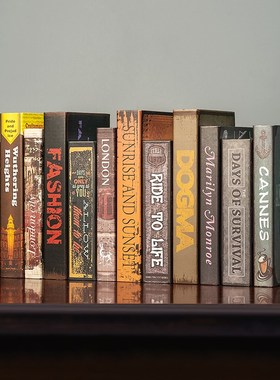 假书仿真书装饰品摆件餐厅咖啡厅客厅书架创意家居摆设复古装饰书