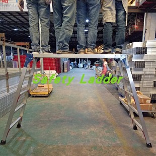 修便携家用登高施工梯马凳 铝合金伸缩工作平台洗车折叠加厚工程装