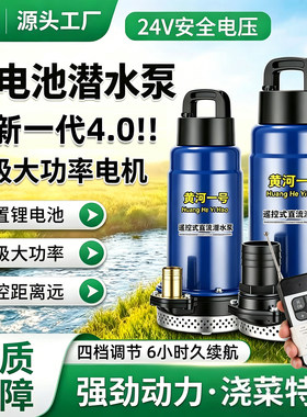 全新第四代4.0锂电24V遥控潜水泵