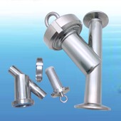 Y型管道卫生食品级快装 毛发过滤分离器 卡箍斜插式