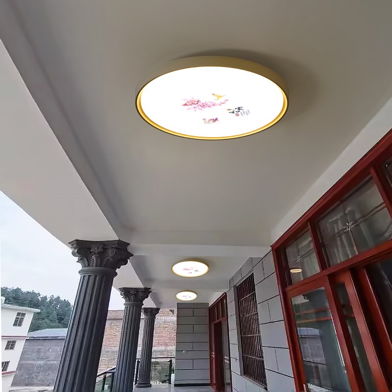 LED三防吸顶灯超薄走廊玄关入户圆形防潮防蚊防水户外门口阳台灯