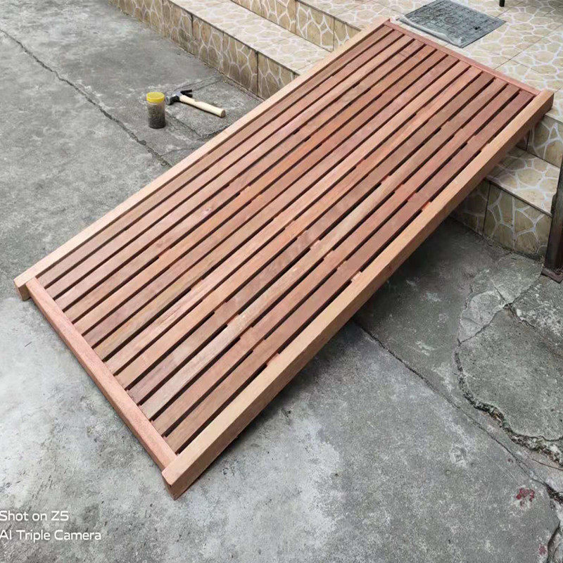 1.5实木床板加硬席梦思老式棕梆加高加厚柳桉木双人床上海排骨架