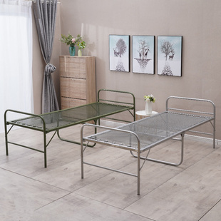 钢丝床单人折叠床加固型双丝弹簧床软床午休床加固简易陪护床铁床