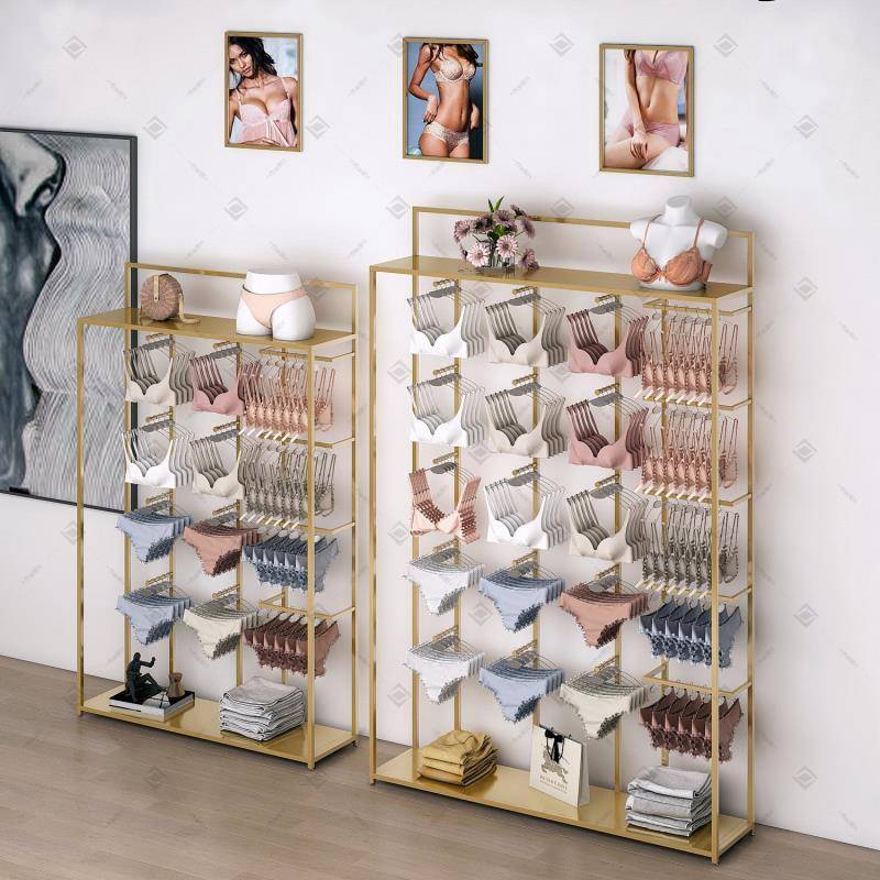 文胸短裤展示架内衣内裤靠墙货柜落地架子侧挂正挂展示柜多功能