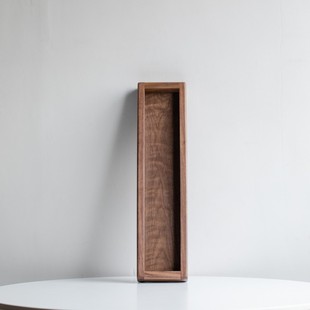 黑胡桃木盒子长条形复古风日式客厅茶桌软装燕尾榫榫卯收纳盒