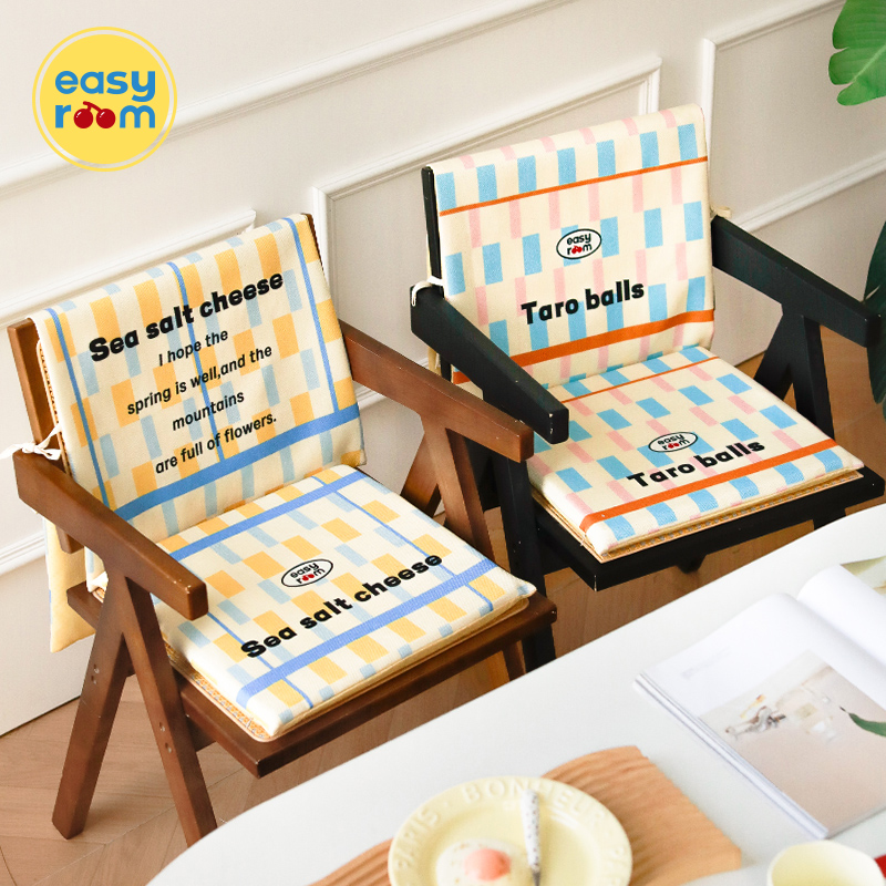 餐桌坐垫椅子四季通用椅垫屁垫餐椅垫办公室久坐椅子垫绑带可拆卸