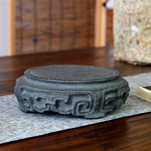 云鹤堂 乌金石茶壶垫石头壶承 仿古石茶托石质托盘杯垫茶道壶垫