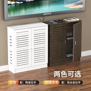 路由器遮挡箱立式弱电柜多媒体插排线盒柜子家用遮丑网线装饰机柜