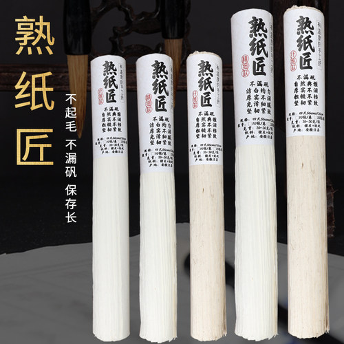 守金云母清水书画熟宣特种构树楮皮长安徽泾县宣纸云龙皮纸仿古四