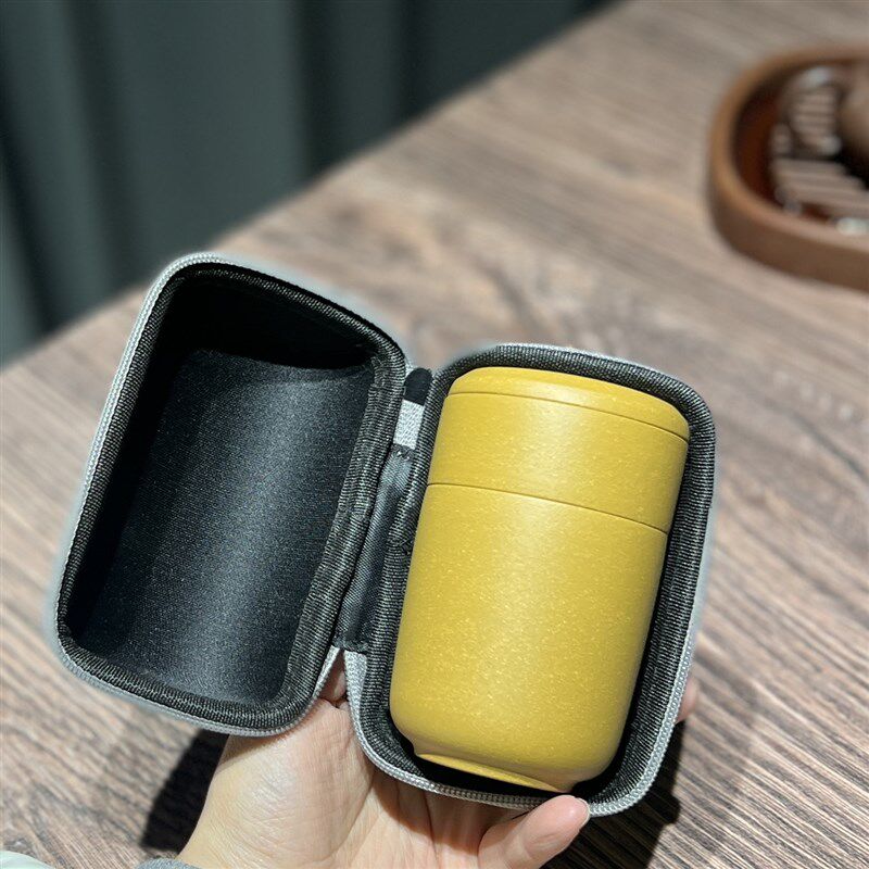 宜兴紫砂快客杯 黄金段泥便携式泡茶一人一杯喝功夫茶杯