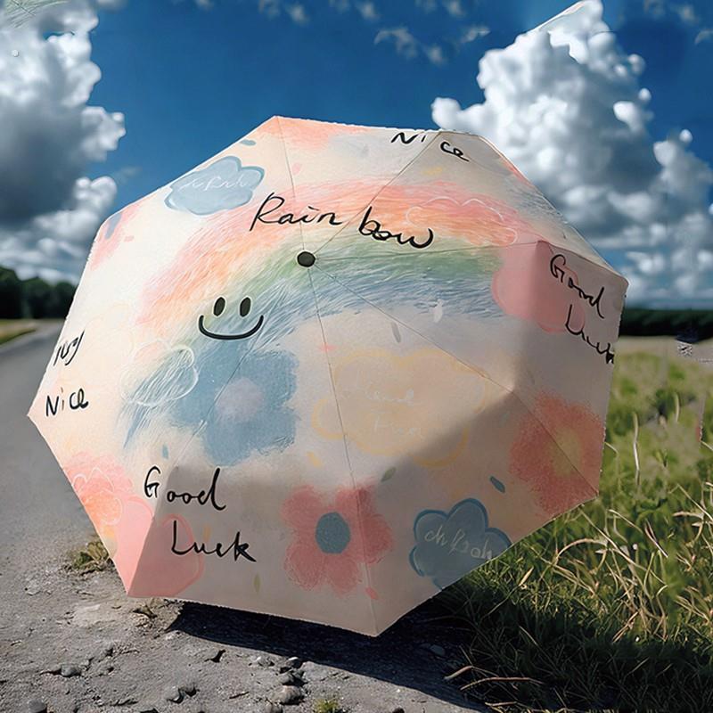 2025新款防回弹自动雨伞女晴雨两用高颜值防晒防紫外线遮阳太阳伞