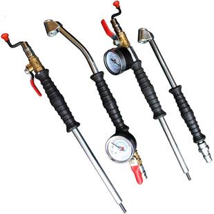 汽车轮胎加气杆大车货车三轮摩托自行车单车气压表冲气咀打气工具
