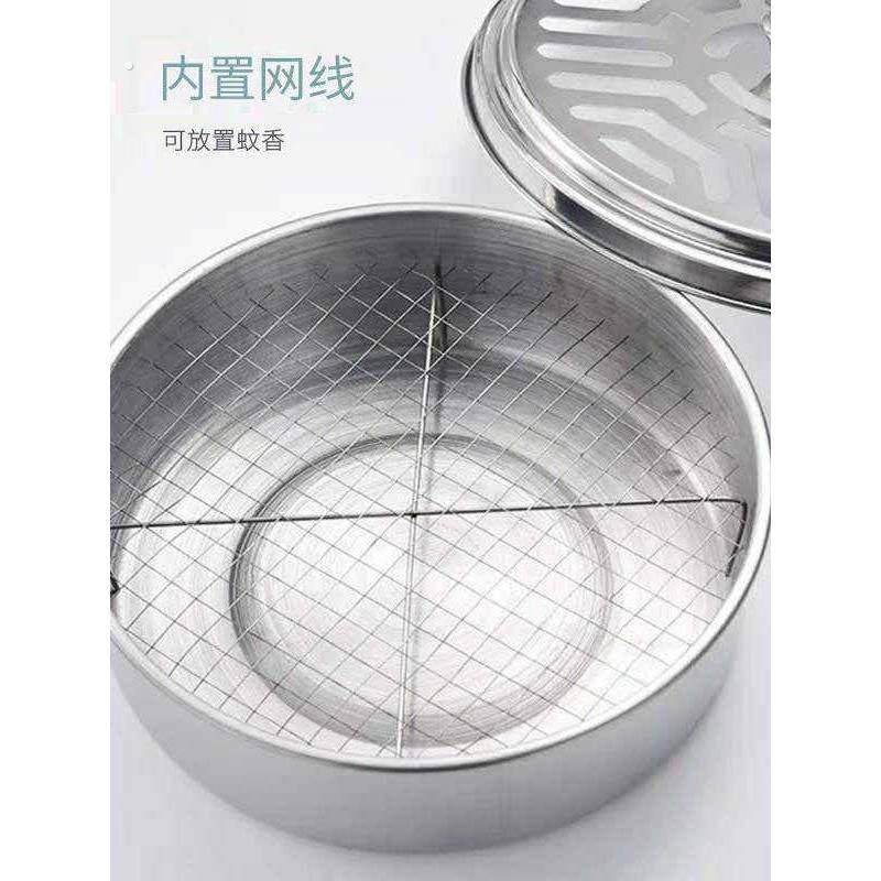 【加厚加厚】不锈钢驱蚊香盒家用驱蚊盘带盖烟灰缸香薰炉防火防烫,家居饰品,香薰炉,淘宝优惠券,粉丝福利购,淘宝优惠卷