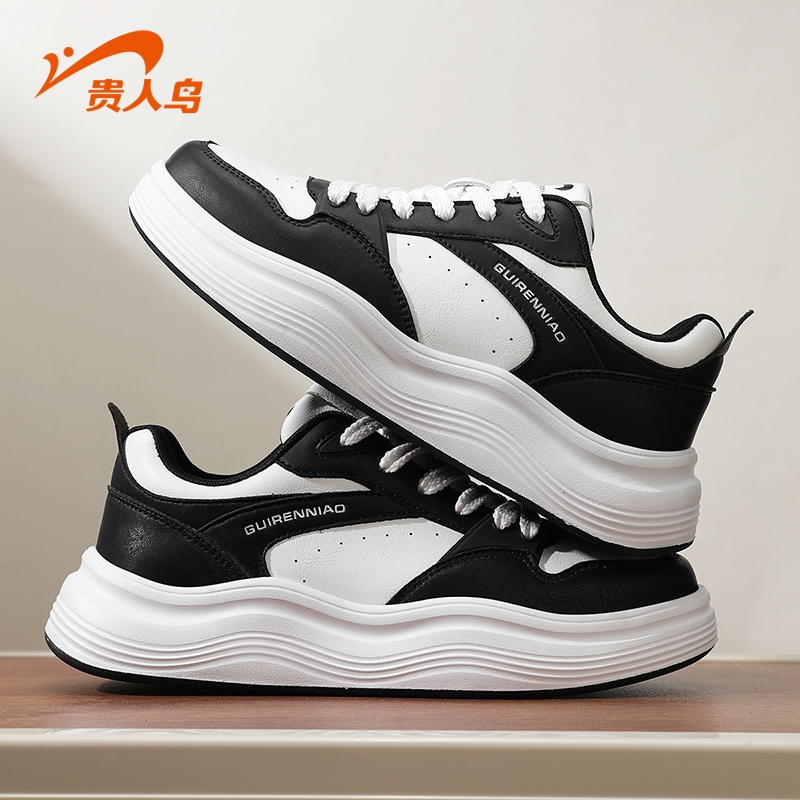 贵人鸟男鞋运动鞋夏季青少年男士休闲鞋黑白低帮板鞋男款E586403