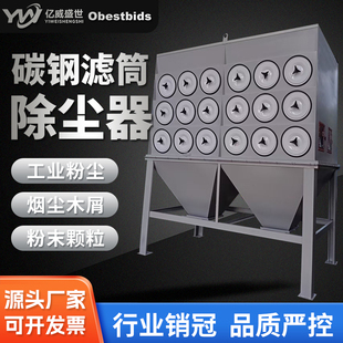 脉冲滤筒除尘器工业施工粉尘收集器碳袋式吸尘器钢工业除尘器设备