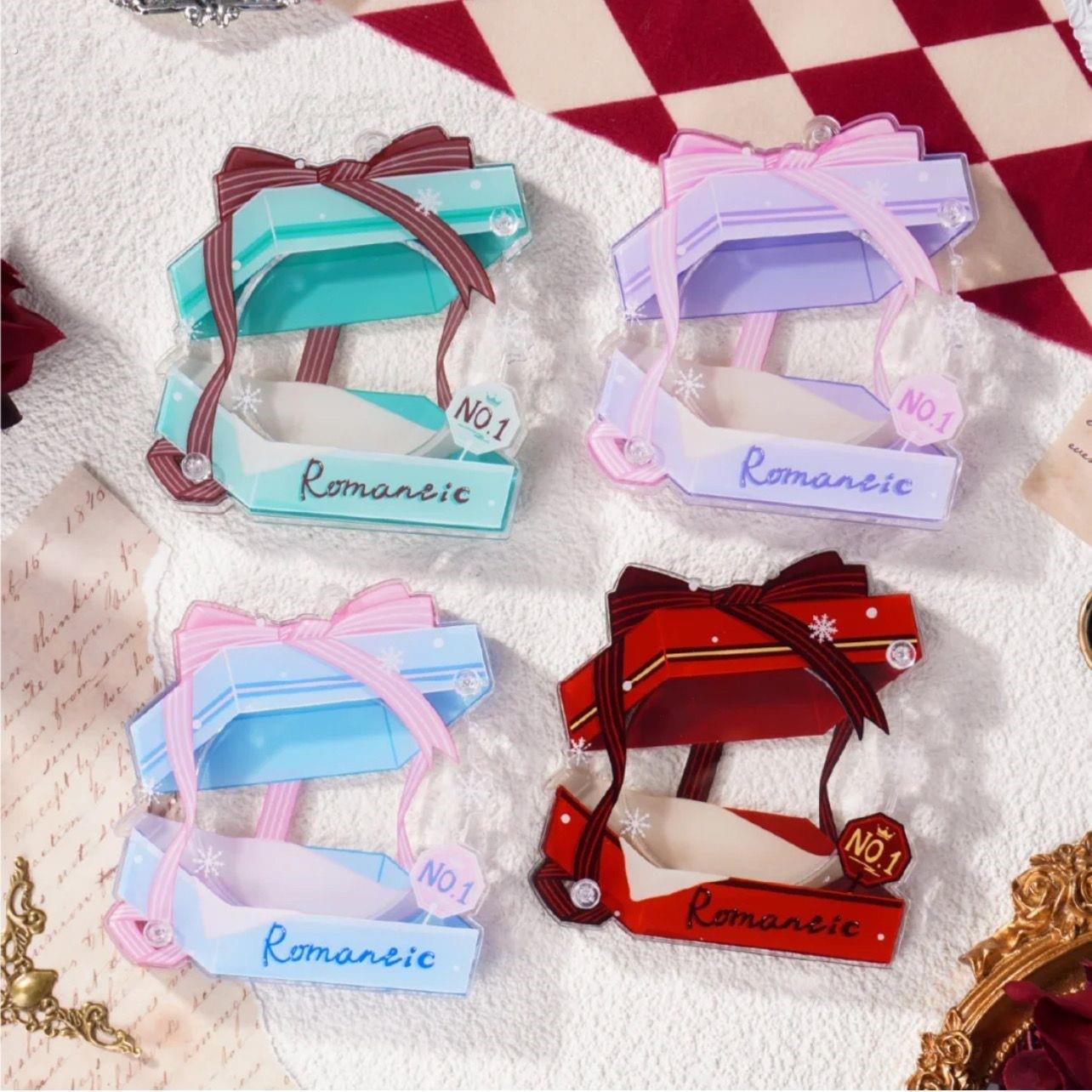 小红书同款雪之礼盒谷美亚克力吧唧砖谷子收纳装饰摆件送闺蜜礼物